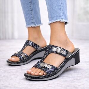 Alegria Lara Shmancy Wedge Sandals EU37 US7/7.5 Comfort